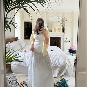 Banana Republic Smocked Waist Poplin Maxi Skirt